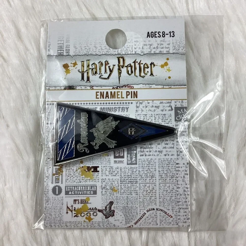 Loungefly Harry Potter Ravenclaw Enamel Pin Pennant Blue Silver LF-HPPN0003 NEW